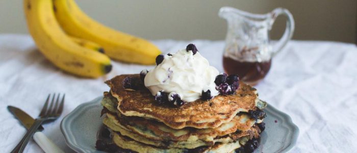 Pancake banane & bleuets sans sucre